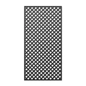 Treillage en bois maille losange 47mm 1.00m x 2.00m NOIR  Treillage en bois maille losange 47mm 1.00m x 2.00m NOIR
